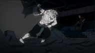 Mahoraga unleashes a fury of attacks on Sukuna (Image via MAPPA Studio)